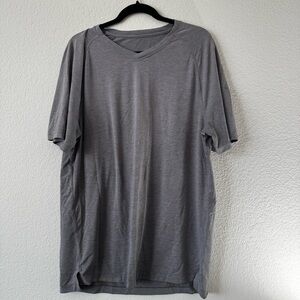 Lululemon Gray V-Neck Tee Shirt Men’s (Flaw Pictured )